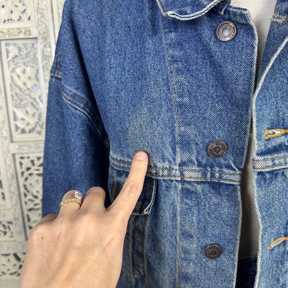 Vintage Relay For Life American Cancer Society Denim Jacket Button Up Womens L - Picture 6 of 11